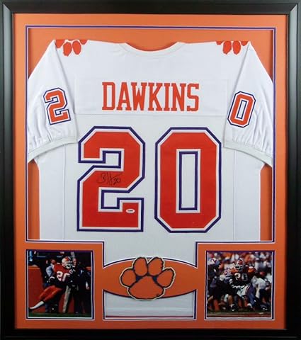 Brian Dawkins Clemson Tigers Autograph Signed Custom Framed