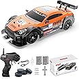 Desdoni Remote Control Car RC Drift Car 1/16 Scale 4WD with LED Lights 2.4ghz 18km/H Rechargeable High Speed Drift Racing Sport Toy for Adults Boys Girls Kids Gift 2pcs Batteries and Extra Tires