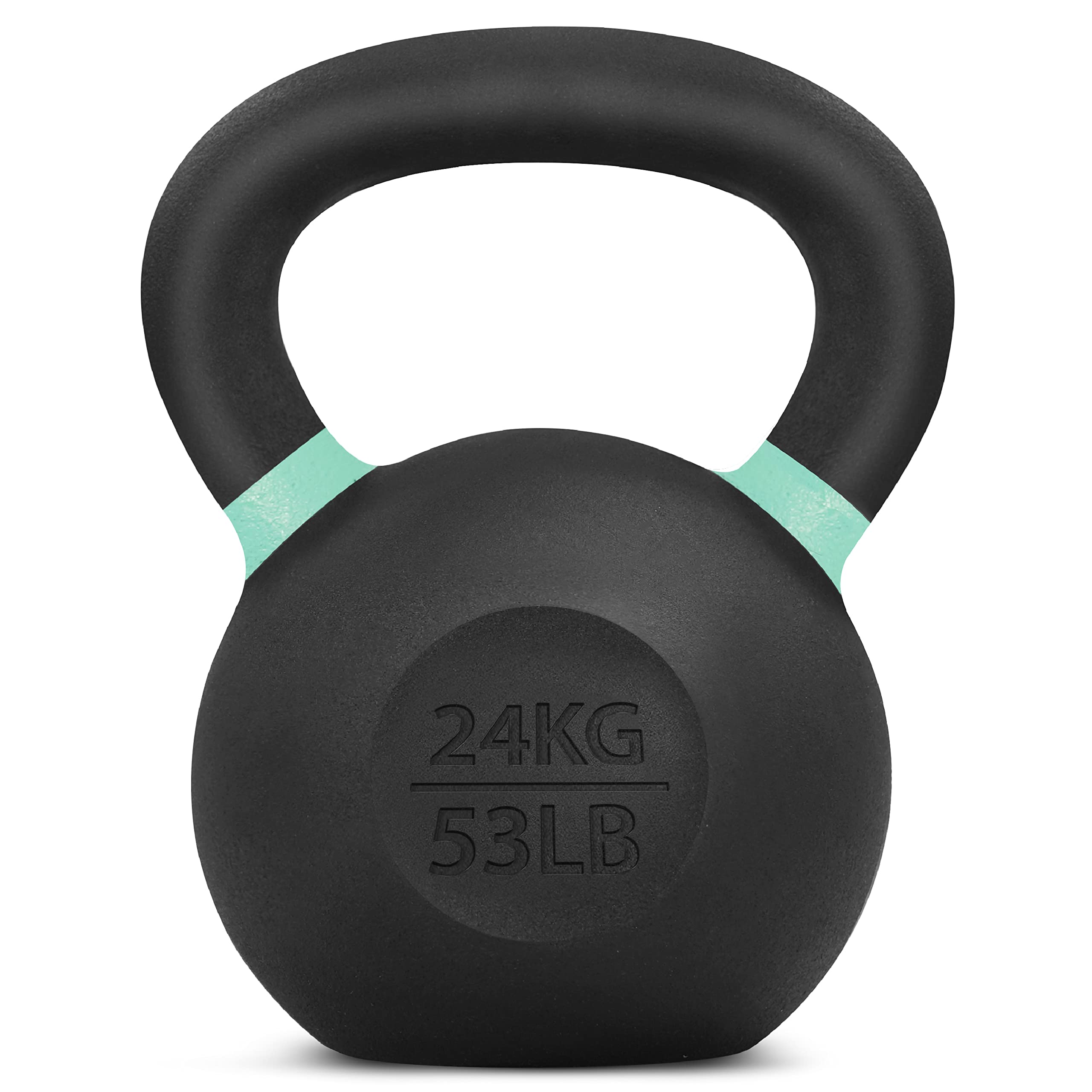 Photo 1 of Yes4All Kettlebell, 24 KG / 53 LB Powder Coated Cast Iron Kettlebells for Strength Training, Conditioning, Swings, Squats & Full Body Workout in Home Gym - Light Green