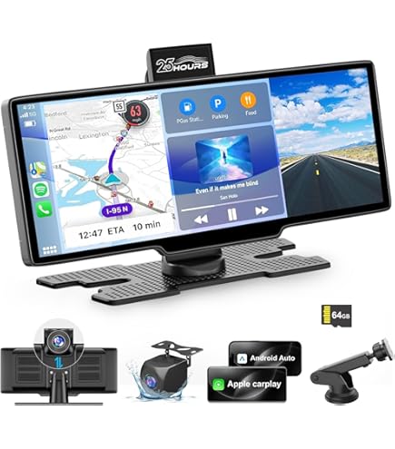 Amazon.com: 11.26'' Portable Carplay Screen for Car with 4K Dash