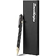 SMOOTHERPRO Bolt Action Pen, Aluminum Ballpoint Pen Compatible with Parker and Fisher Space SPR Refill, EDC Pen for Writing, Black(TP331BK)