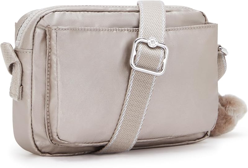 ABANU Borsa a tracolla piccola, Metallic Glow (Argento)
