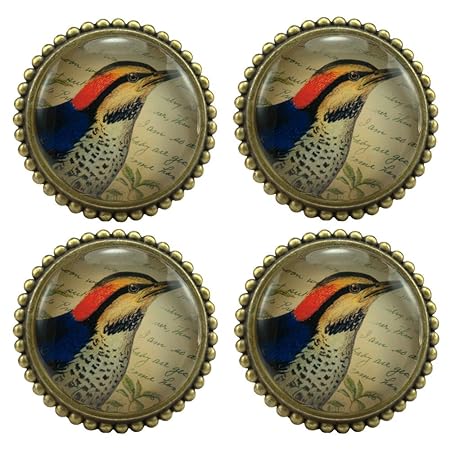 L Agape Poois Pack Of 4 Door And Cabinet Knobs Glass And Tin