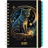 2027 Planner - 2027 Planner Weekly and Monthly, Jan. 2027 - Dec. 2027, Calendar Monthly Planners, 8.4" x 6.3", Back Pocket + Thick Paper + Twin-Wire Binding - Cat Planner