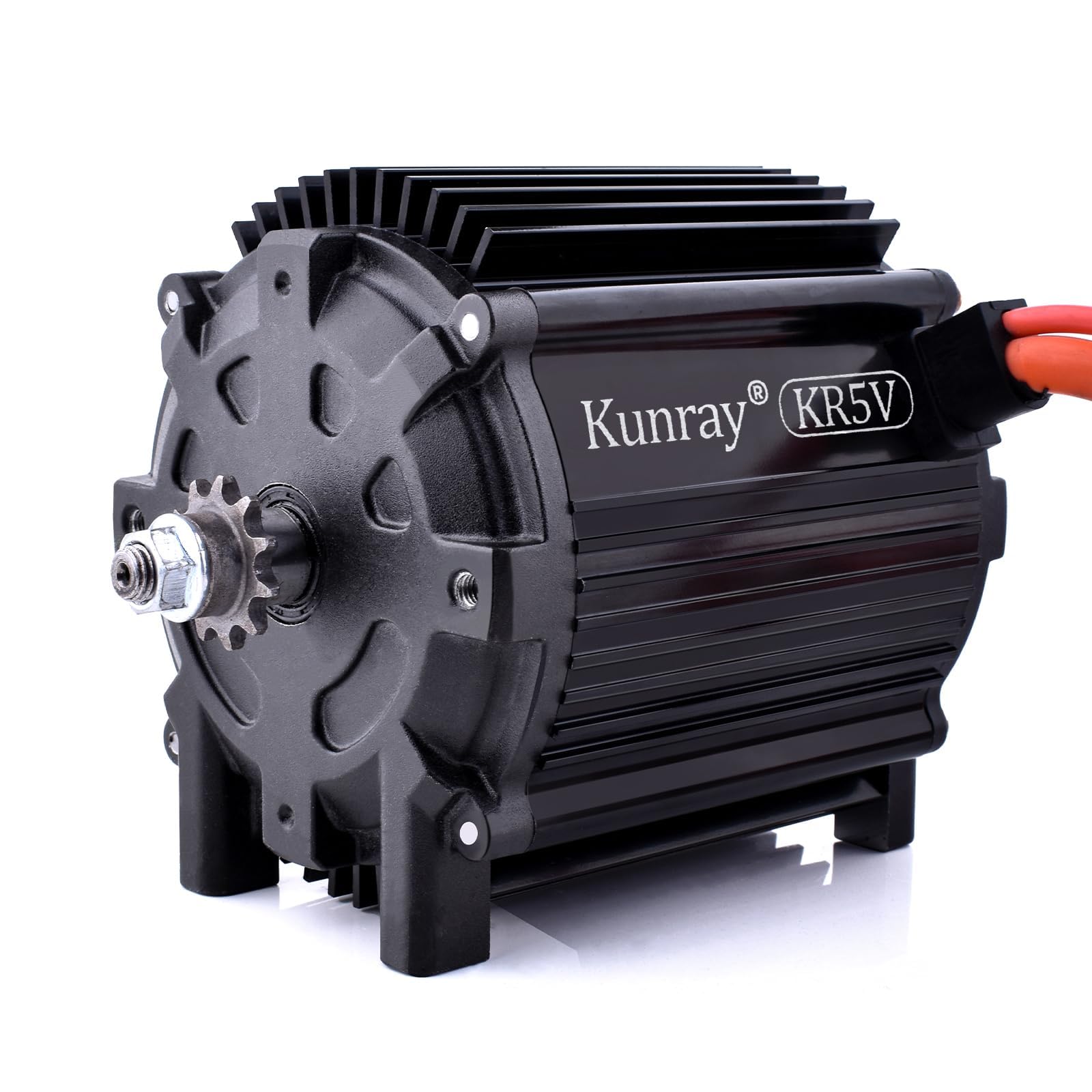 Photo 1 of Kunray Electric Brushless DC Motor 72V 5000W Electric Dirt Bike Motor Peak 6900rpm Peak 10KW for Go Kart Razor Upgrade Kit Motorcycle and More (Upgraded Brushless DC Motor, 72V 5000W)