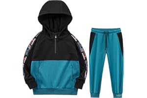 ANOTWENER Boys' Activewear Kids Clothes Tracksuit Sets Hoodies Sweatshirt and Sweatpants 2 Piece Outfits 2~8 Years