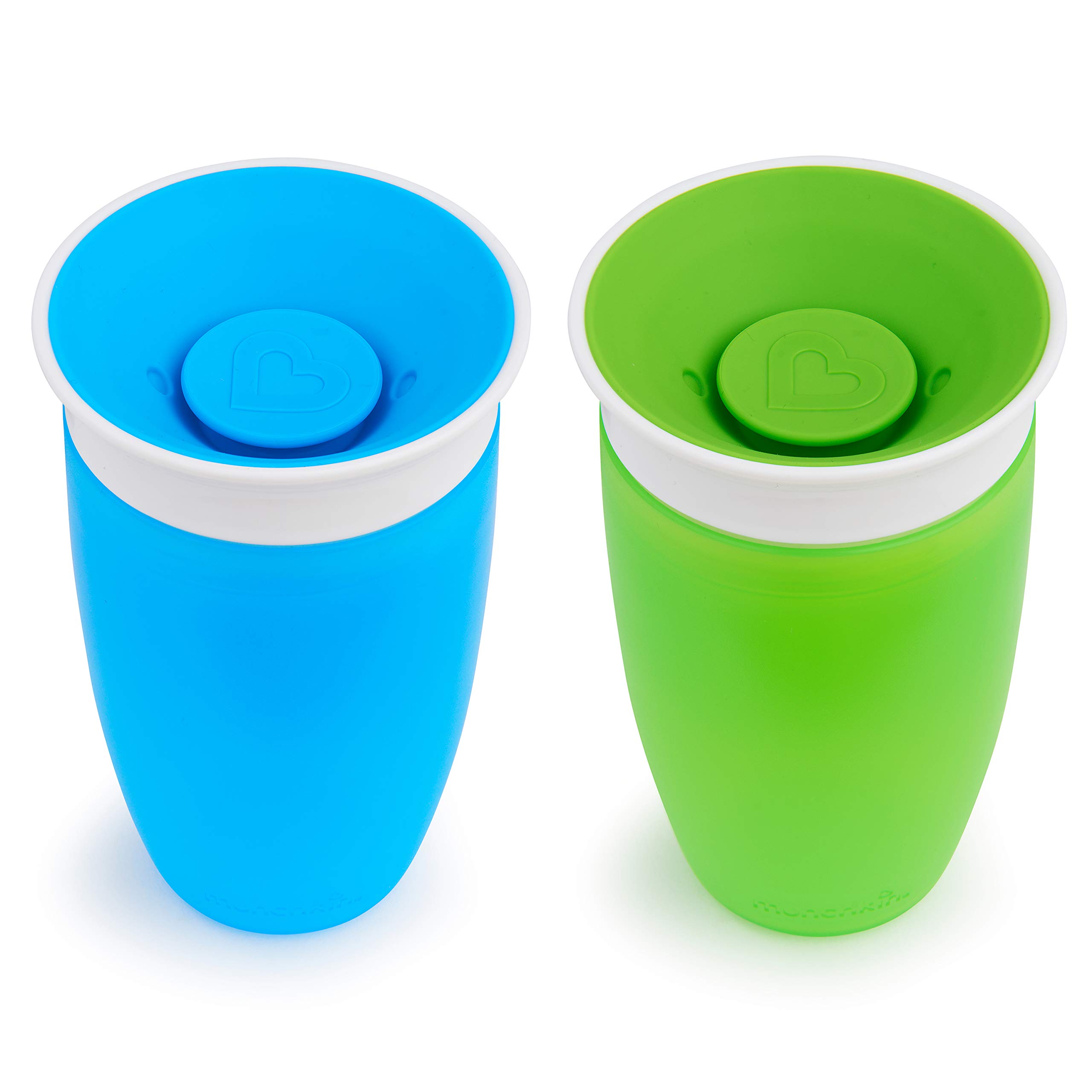 Munchkin Miracle 360 Sippy Cup, Green/Blue, 10 Ounce, 2 Count