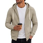 Dokotoo Men Mens Full Zip Fleece Hoodie Jacket Long Sleeve Sweatshirt | Soft Sherpa Lining for Warm, Long Sleeve, Drawstring Hood, Dual Slant Pockets, Fall Winter Casual Wear, Outdoor Style