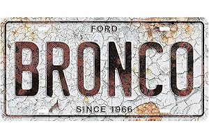 Kasflag Ford Bronco Metal License Plate（Aluminum,6 by 12 Inches,HD Printing）