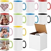 Sublimation Mugs, 12 Pack Premium Coffee Mugs, 11 Oz White Ceramic Photo Cups with Box, Christmas Coffee Mug for Cocoa, Tea, 