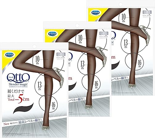 Amazon メディキュット スレンダーマジック 着圧ストッキング スリムブラック 黒 L Ll 3個 弾性 加圧 スリム 美脚効果 メディキュット 着圧ストッキング