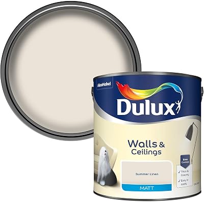 Dulux Matt Emulsion Paint For Walls And Ceilings Summer Linen 2.5L