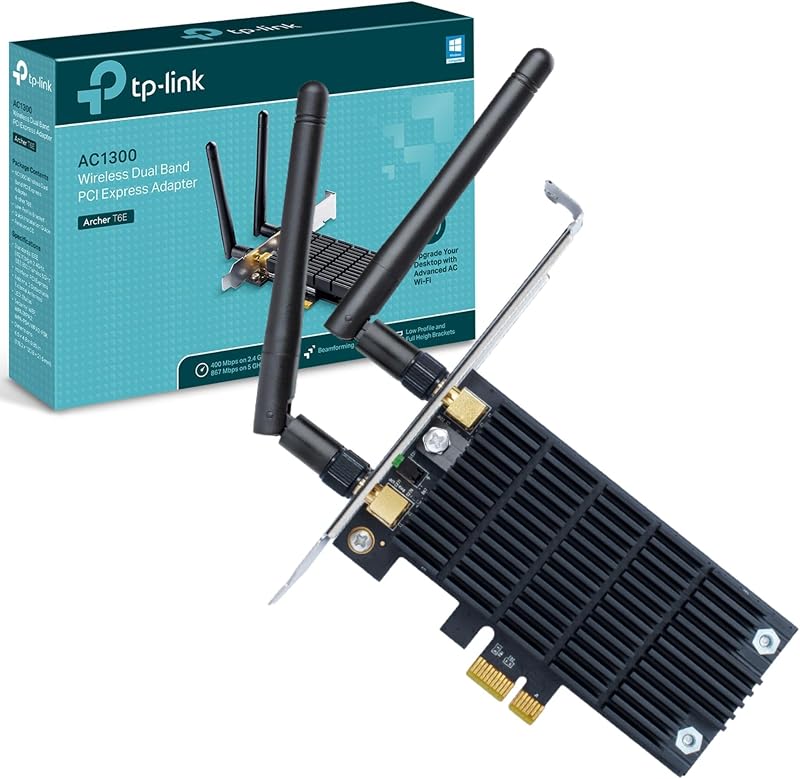 TP-Link Archer T6E AC1300 Wireless Dual Band PCI Express Wi-Fi Card 802.11ac