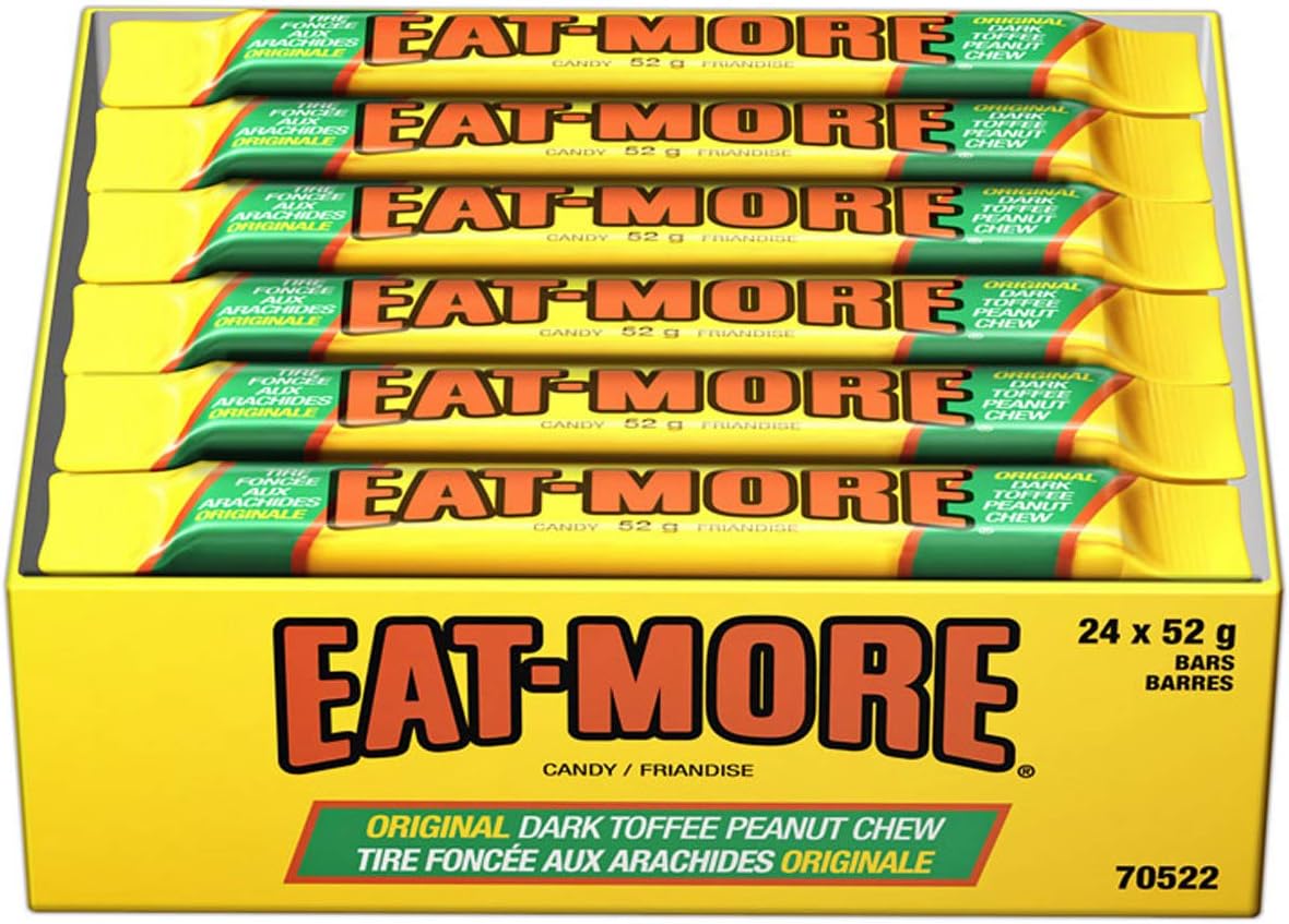 Hershey's Eat More Original Dark Toffee Peanut Chew Candy Bar, 52 Grams