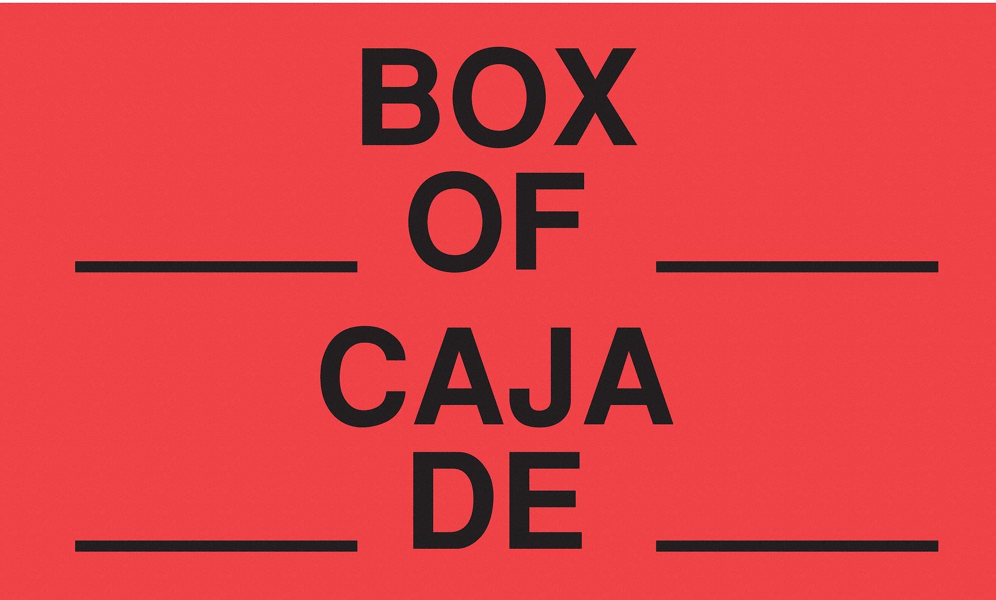 TapeCase SHIPLBL-093-50 "Box___Of___ / Ceja De, Width" Label - 50 per pack