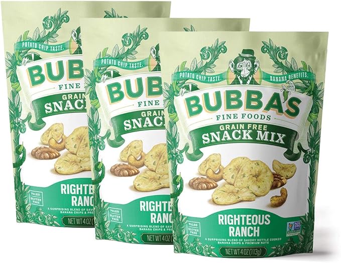 Bubba S Fine Foods Snack Mix Giusto Ranch Confezione Da 3 Grain Free Senza Glutine Vegan Paleo Latticini E Certified Non Gmo Amazon It Alimentari E Cura Della Casa