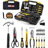 DIFFLIFE 40-Piece Tool Set - General Household Hand Tool Kit | Small tool kit for home with Plastic Toolbox Storage Case