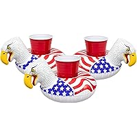 GoFloats Inflatable Pool and Hot Tub Drink Holders (3 Pack) (Choose - Unicorn, Flamingo, Palm Tree and More)