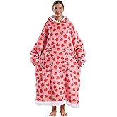 Adults Thick Wearable Blanket Hoodie, Oversized Warm Blanket Sweatshirt Birthday Christmas Mother’s Day Gifts