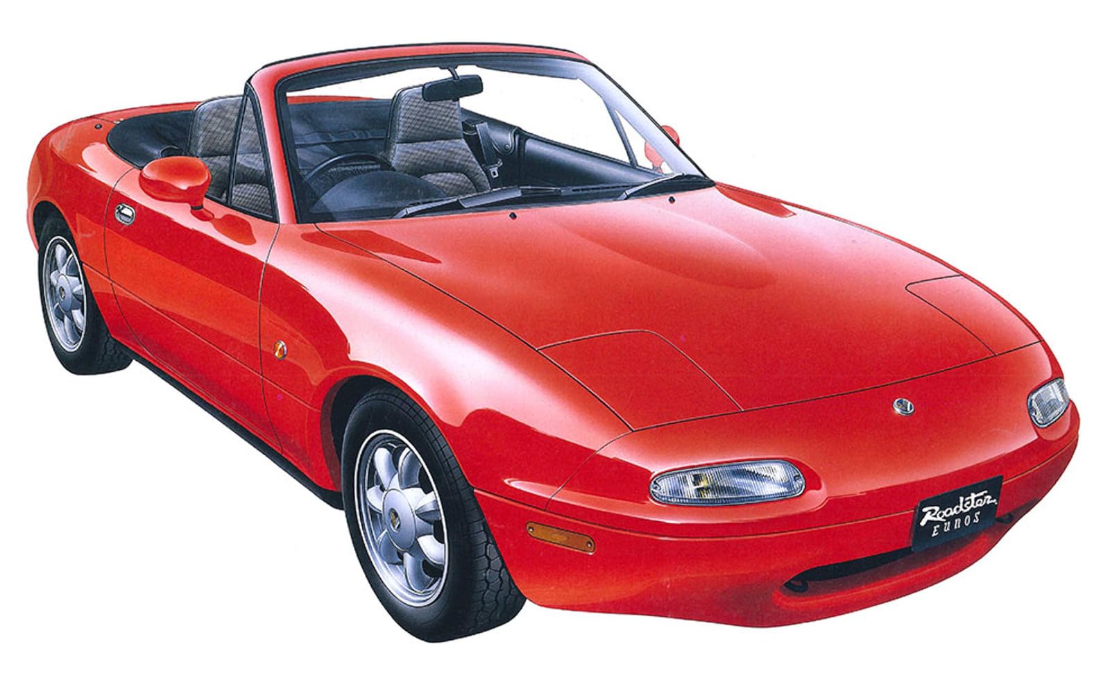 Tamiya Mazda 1/24 Eunos Roadster # 24085, Mit Wunschkennzeichen, Red