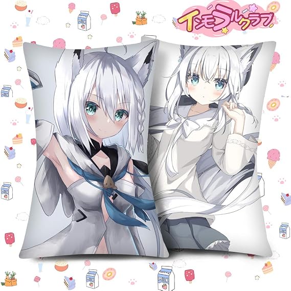 Amazon インモラルクラブ 抱き枕 Hololive ホロライブ 白上 フブキ Youtube 枕カバー 両面印刷 アニメ コスプレ小物 2wayトリコット カスタム可能 40cm X 60cm アニメ 萌えグッズ 通販