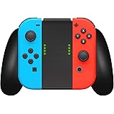 Nintendo Switch Controller Joycon Comfort Grip by TalkWorks | Switch Game Accessories Handheld Joystick Remote Control Holder Joy Con Kit, Black