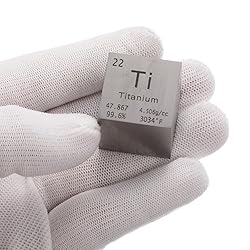 PATIKIL 1 Inch Titanium Cube Metal Element High