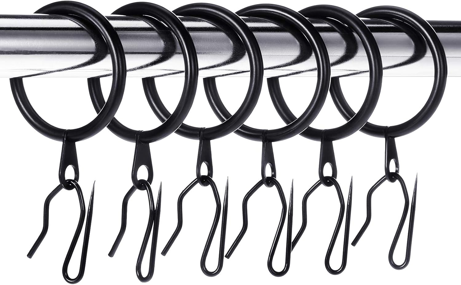 30 Pieces Metal Drapery Curtain Rings Curtain Hanging Rings and 30