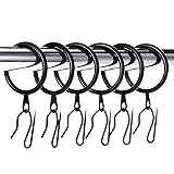 Hotop 30 Pcs Metal Drapery Curtain Rings