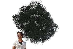 Faux Chest Hair, Black Wig Average Size Curly & Natural Chest Hair Wig for Stage, Performance, Carnival, Cosplay, Dress-Up.