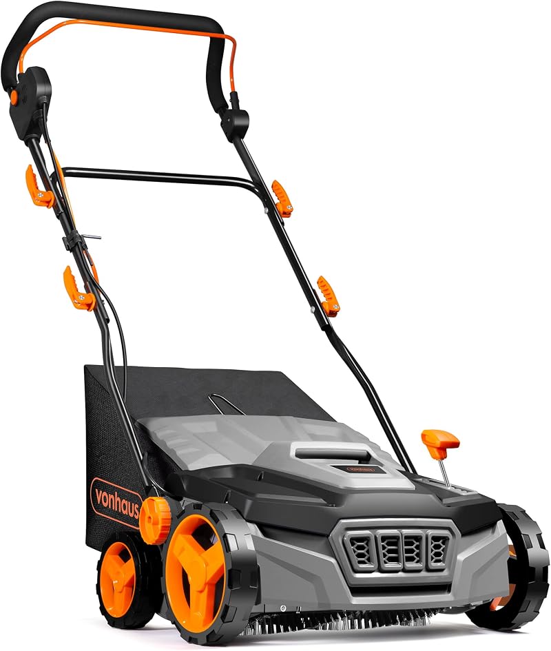 VonHaus Artificial Grass Brush 1800W Electric Lawn Sweeper 45L 380mm