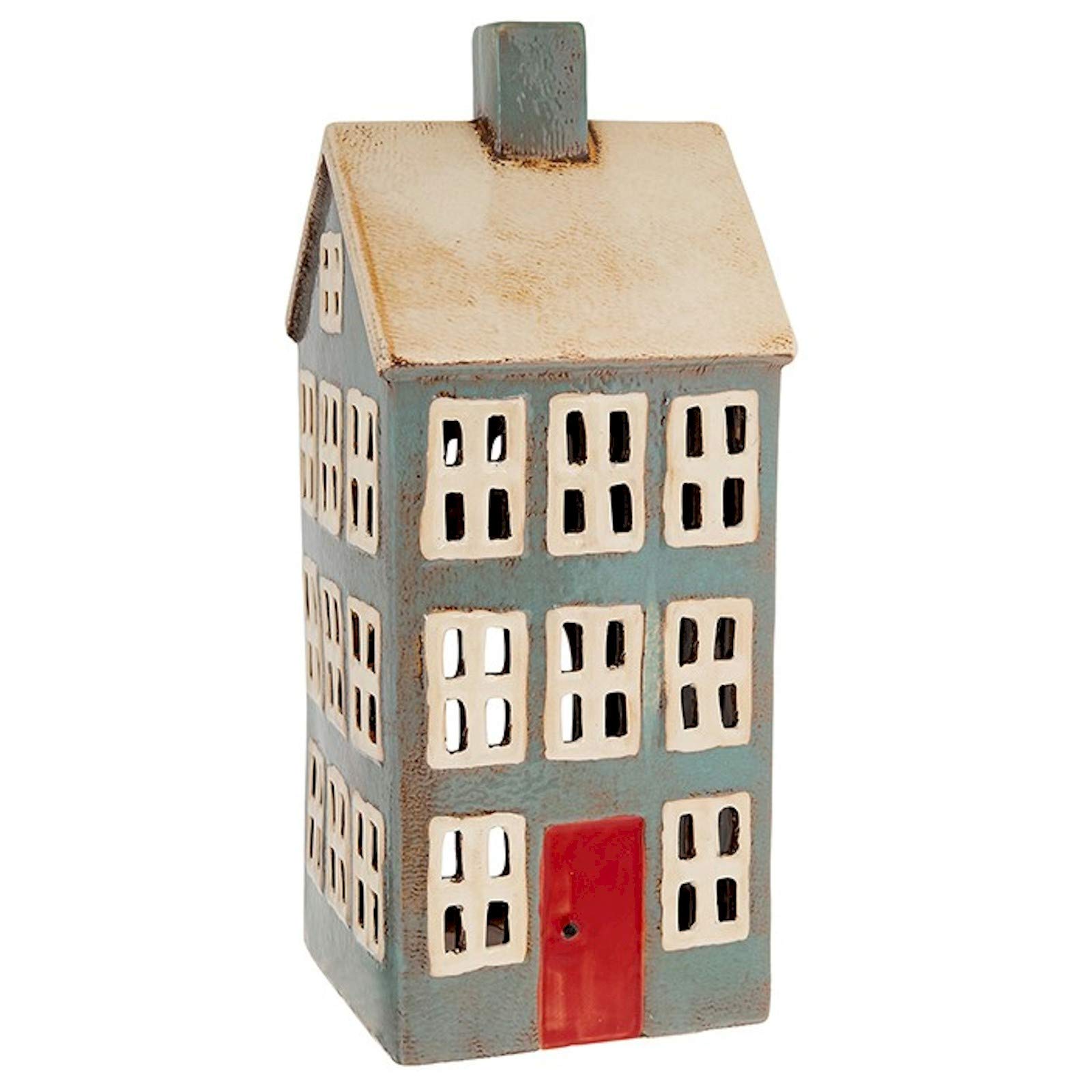Village Pottery Extra Large Grey House Tealight Holder — image 1