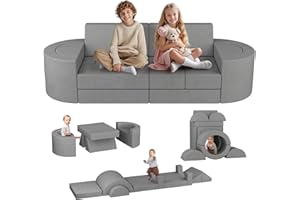 Betterhood 16pcs Modular Kids Play Couch, Large Toddler Play Sofa for Fun Play Time or Comfy Lounging, 1000+DIY Creativing Playroom Furniture, Foam Couch for Boys & Girls