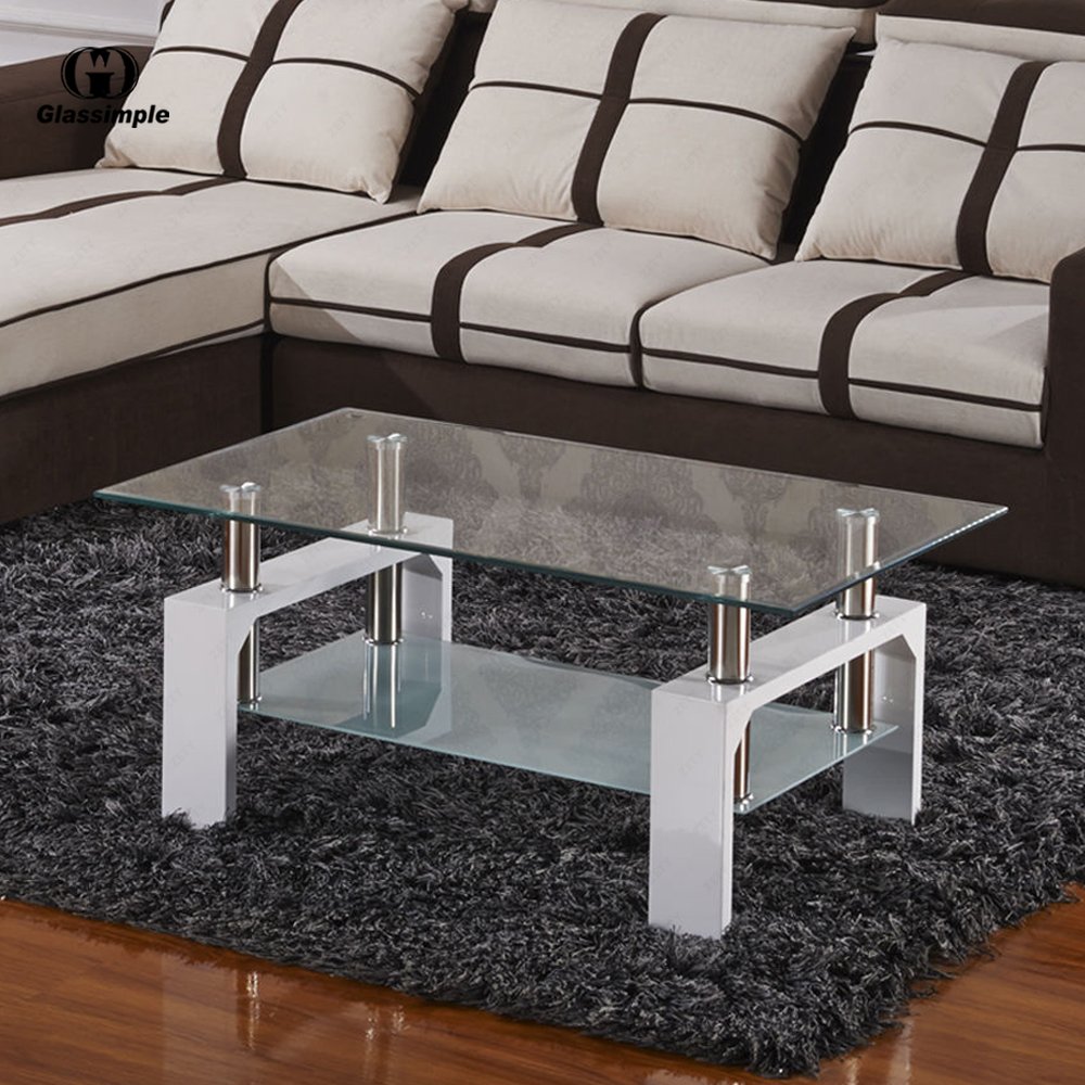 Amazon.com: SUNCOO Coffee End Side Table Shelves Living Room ...