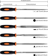 Preciva 6Pcs Needle File Set Carbon Steel Mini File Collection Flat Round view 7