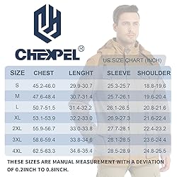 CHEXPEL Men's Thick Winter Jackets with Hood Fleece