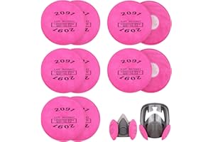 VOCITXI 10PCS (5Pack) 2091 Particulate Filter, Installed on Filter Retainer Replacement for 6000 7000 FF-4 Series Respirator Mask, Used for Dust Chemicals for Filtering Solid Particulate Matter Asbestos etc