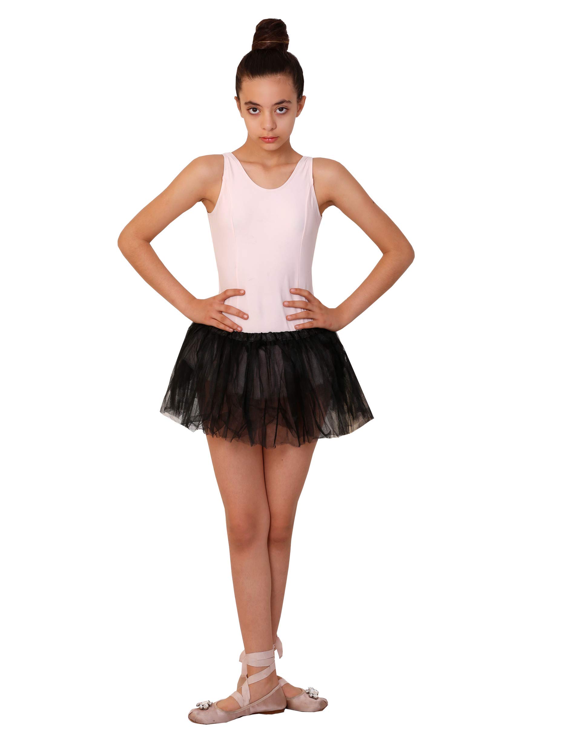 Matissa Girls Tutu Skirt Dress Up Fancy Dress Party Hen Party (Black, L (Adult Size))