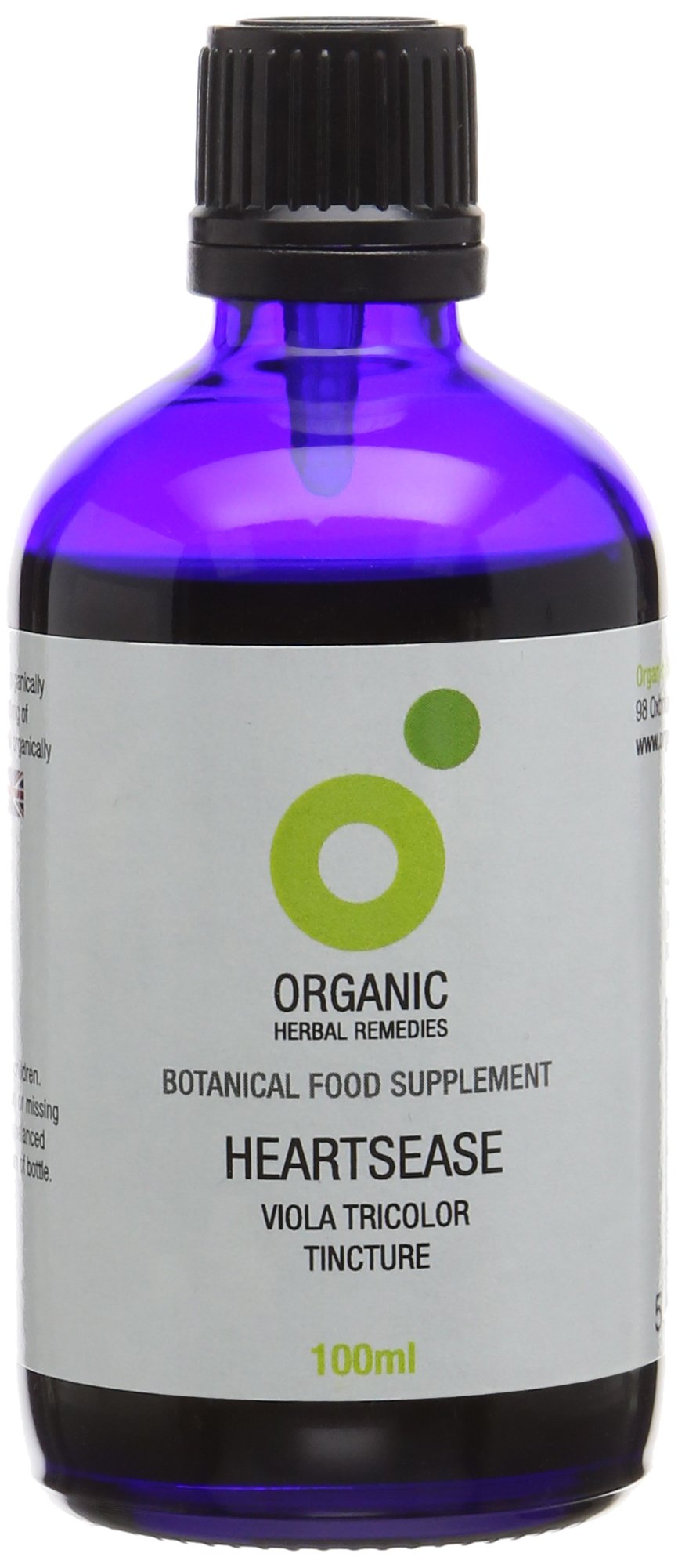 Organic Herbal Remedies 100 ml Heartsease Tincture