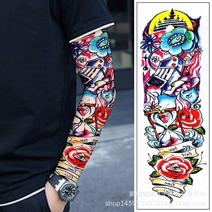 Tzxdbh 3pcs Full Bras Autocollant De Tatouage étanche Hommes