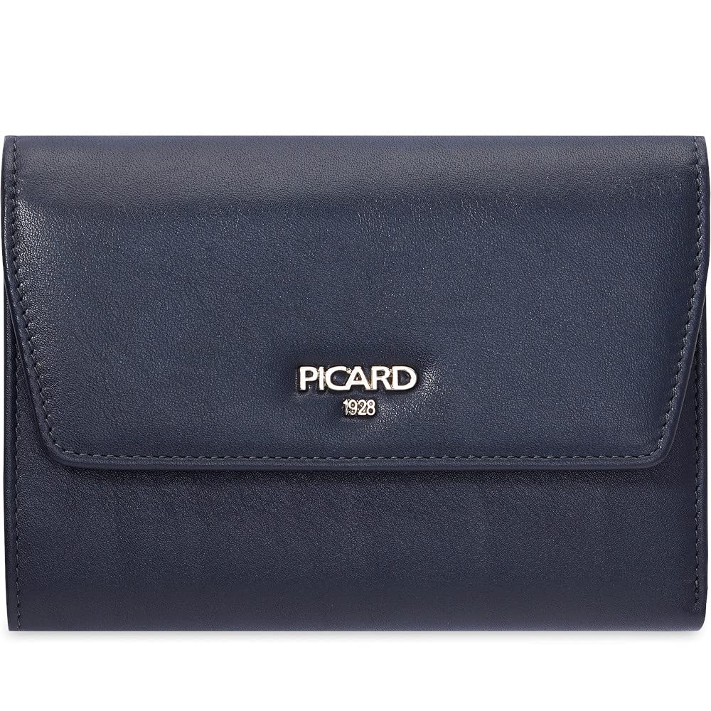 Picard, Ladies Black Leather Bingo Series Wallet with Flap 8881342023