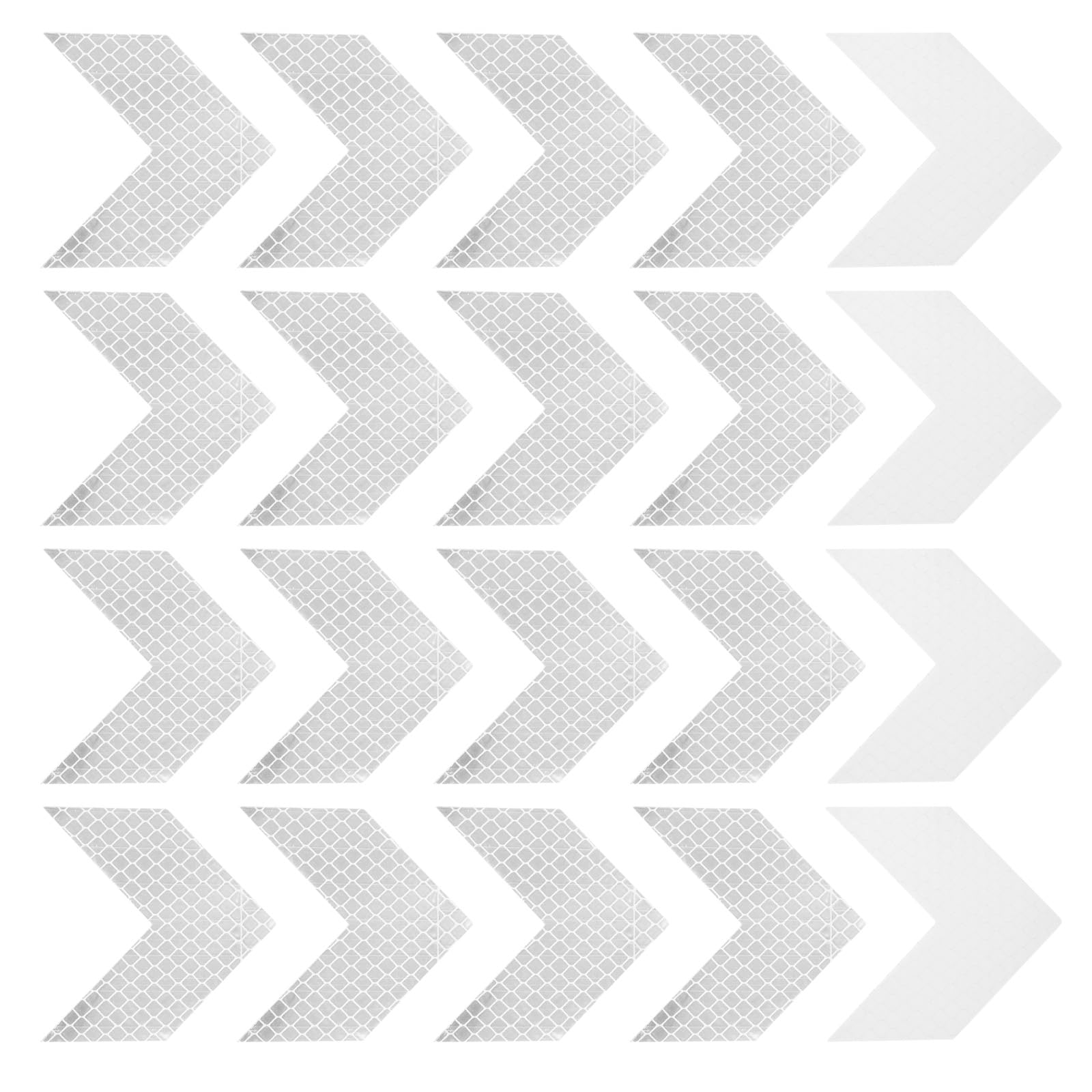 YOKIVE 2 Pcs Reflective Stickers, Waterproof Warning Arrow Shape Tape Reflectors, Great for Outdoor, Traffic, Daily Use (White, 2.36 x 2.36-Inch)