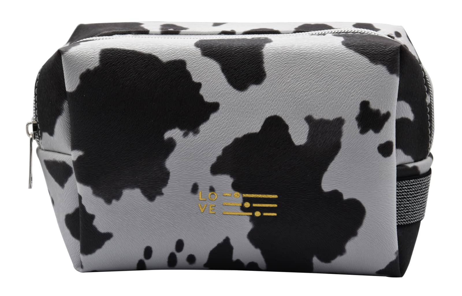 Ranvi Makeup Bag Waterproof Cosmetic Bag Cow Animal Makeup Bag Gifts for Girl Women Bag zipper Portable Makeup Case Cute Toiletry Bags Travel Cosmetic Bag, S