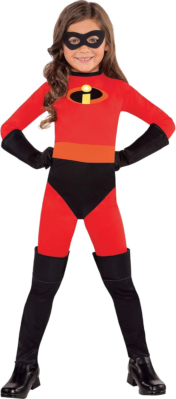 Amazon Com Party City The Incredibles Violet Halloween Costume For Girls Disney Includes Mask And Gloves Clothing