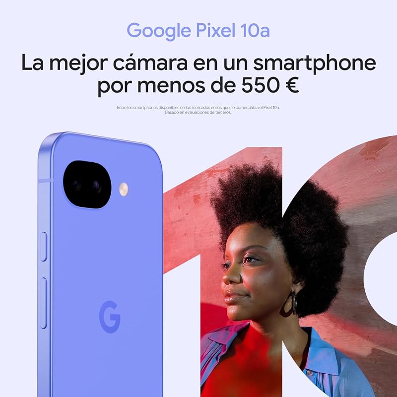 Pixel 10a - 7 años de Nuevas actualizaciones y Funciones, más de 30 Horas de batería, Asistente de Cámara, Gemini Live, Seguridad de Pixel - Obsidiana, 128GB