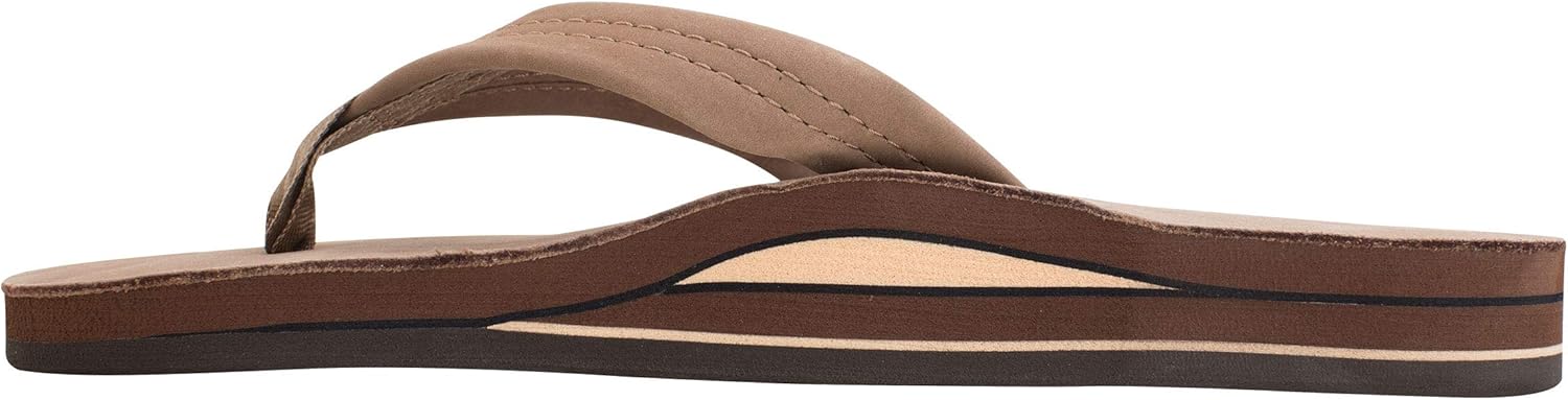  | Rainbow Sandals Men's Premier Leather Double Layer with Arch Wide Strap, Dark Brown, Men's Large / 9.5-10.5 D(M) US | Sandals
