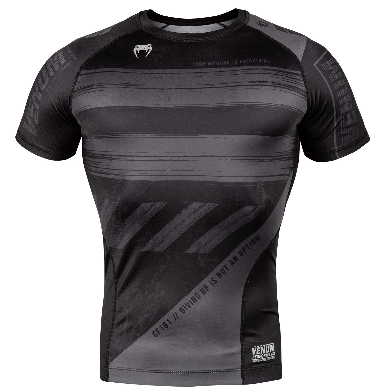 Venum AMRAP Compression T-Shirt Men's Short Sleeve Rashguard Black MMA BJJ Fitness Boxing