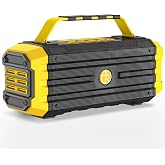 TOMPROAD Portable Bluetooth Speaker 120W Peak 80W Wireless Speakers, TWS Pairing, Deep Bass, Hi-Fi Loud Speaker, IPX6 Waterproof, DSP Sound Boombox for Outdoor, Camping, Party, Beach