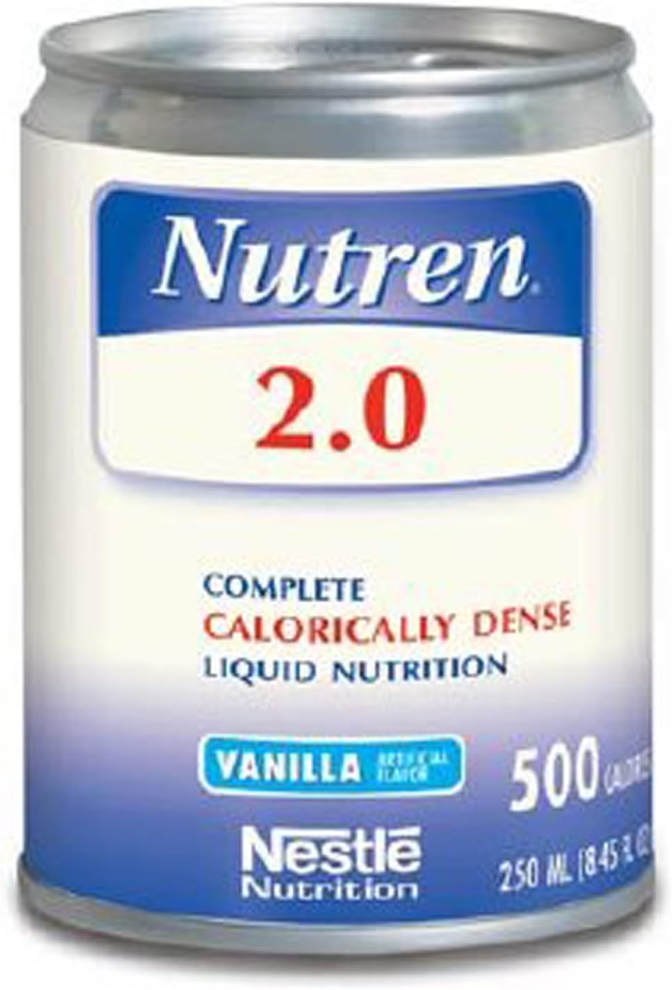 Nutren 2.0 Complete Calorically Dense Liquid Nutrition Vanilla, 24-8.45 oz (Pack 2)