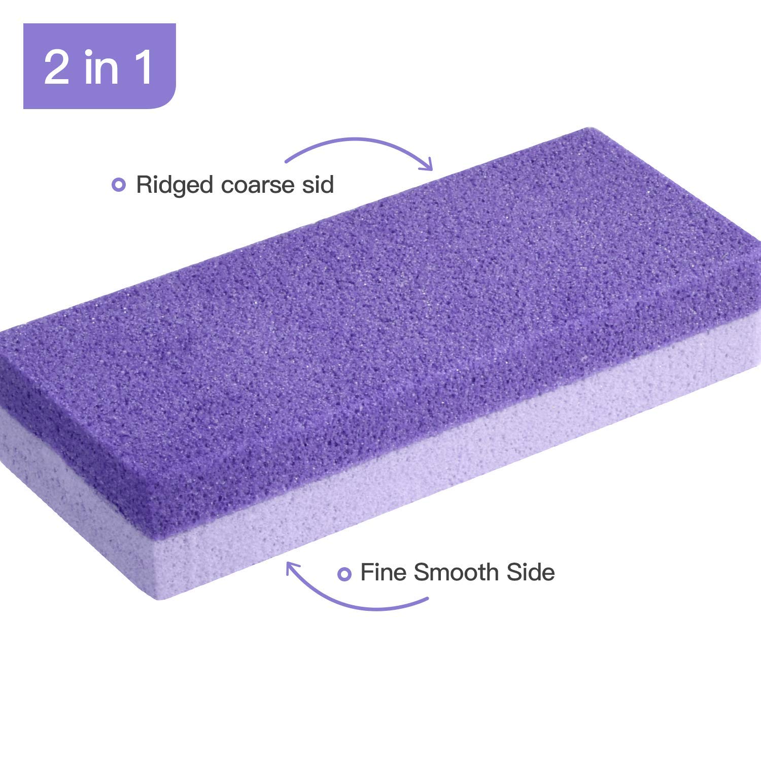 Pumice Stone for Feet (Pack of 4), Chialstar 2 in 1 Callus Remover and Pumice Pad, Pedicure Stone Scrubber for Smooth Feet, Hands and Body, Exfoliation Tool to Remove Dead Skin: Beauty